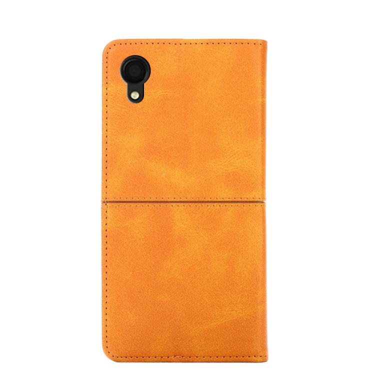 For Samsung Galaxy A22 5G Japan Edition Cow Texture Magnetic Horizontal Flip Leather Phone Case