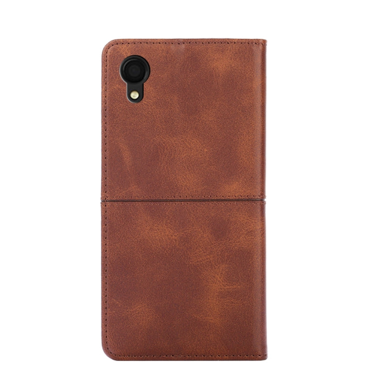 For Samsung Galaxy A22 5G Japan Edition Cow Texture Magnetic Horizontal Flip Leather Phone Case