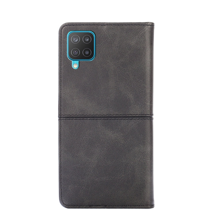 For Samsung Galaxy M12/F12 Cow Texture Magnetic Horizontal Flip Leather Phone Case