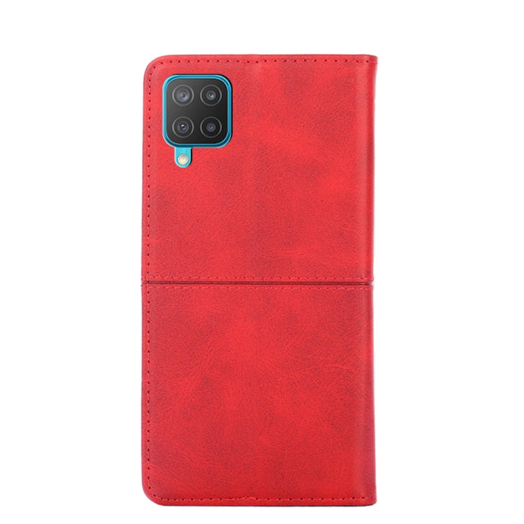 For Samsung Galaxy M12/F12 Cow Texture Magnetic Horizontal Flip Leather Phone Case