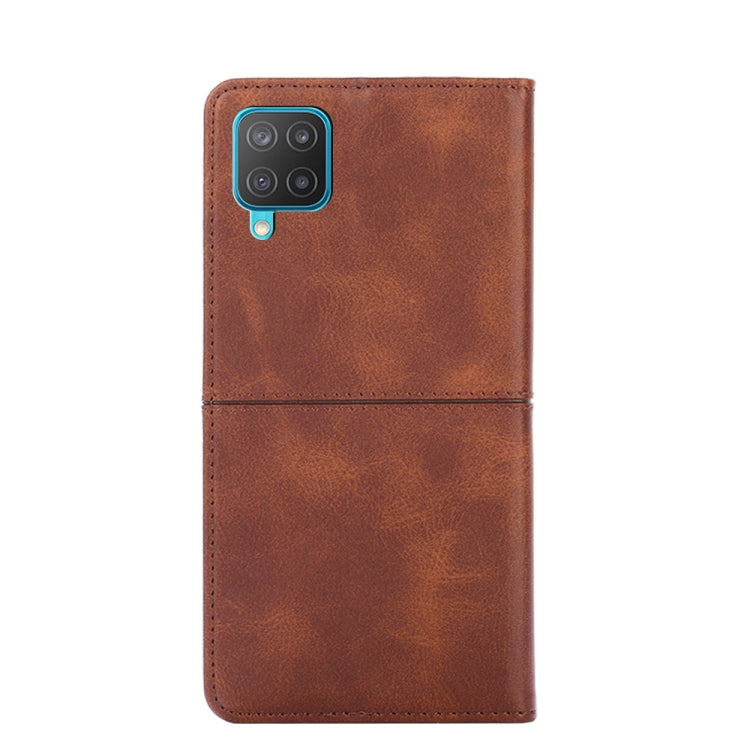 For Samsung Galaxy M12/F12 Cow Texture Magnetic Horizontal Flip Leather Phone Case