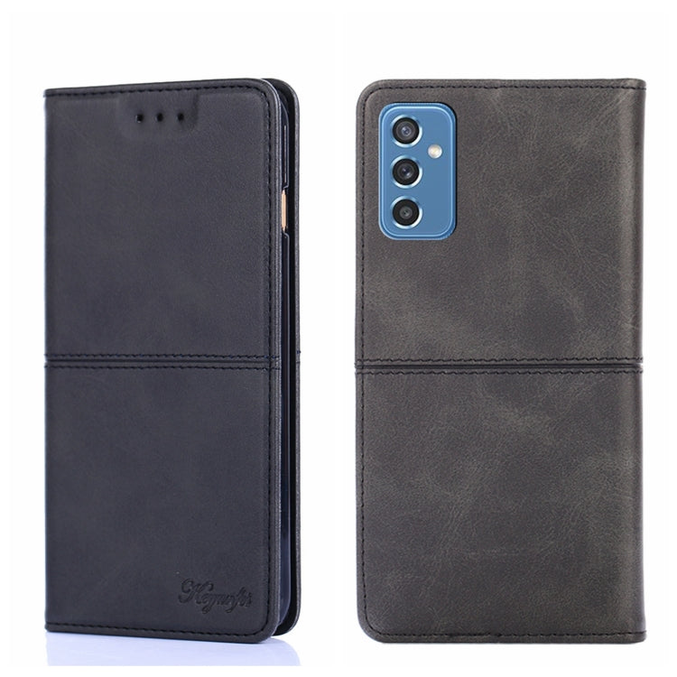For Samsung Galaxy M52 5G Cow Texture Magnetic Horizontal Flip Leather Phone Case