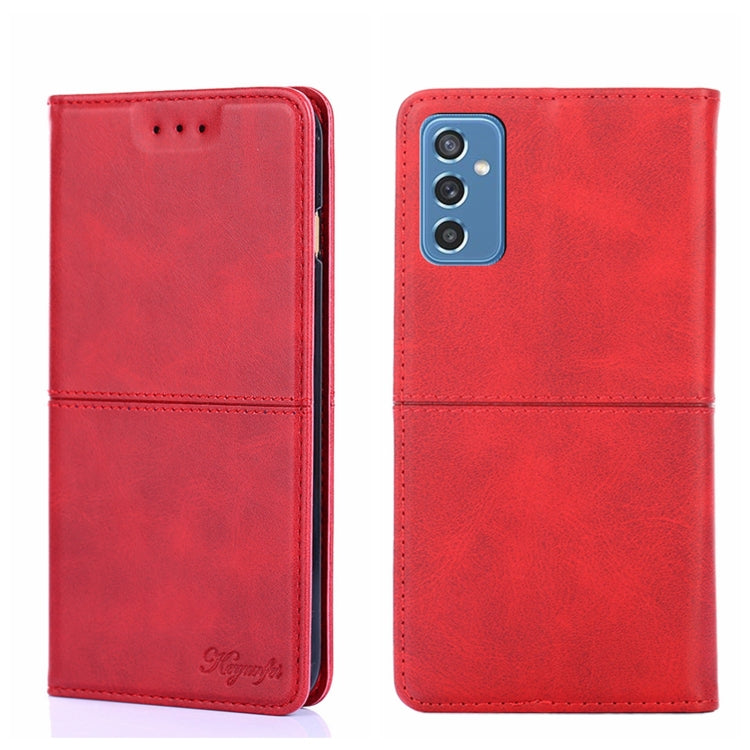 For Samsung Galaxy M52 5G Cow Texture Magnetic Horizontal Flip Leather Phone Case