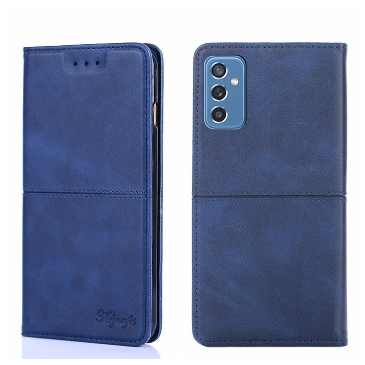 For Samsung Galaxy M52 5G Cow Texture Magnetic Horizontal Flip Leather Phone Case
