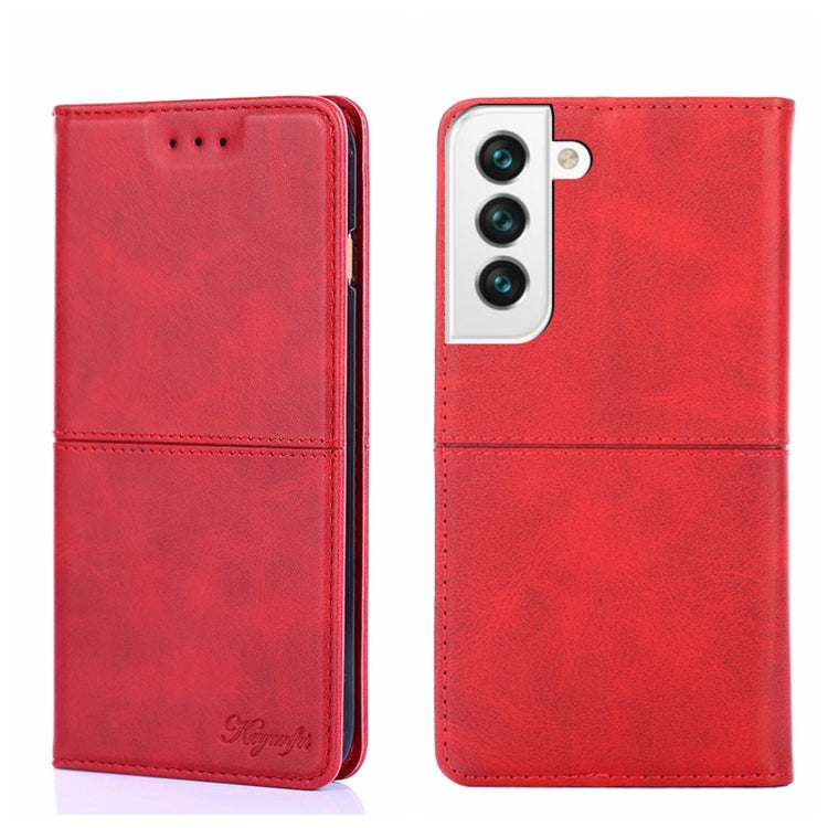 For Samsung Galaxy S21 Cow Texture Magnetic Horizontal Flip Leather Phone Case