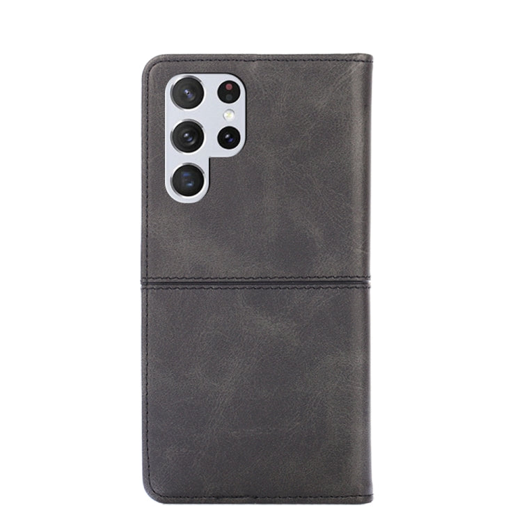 For Samsung Galaxy S21 Ultra Cow Texture Magnetic Horizontal Flip Leather Phone Case