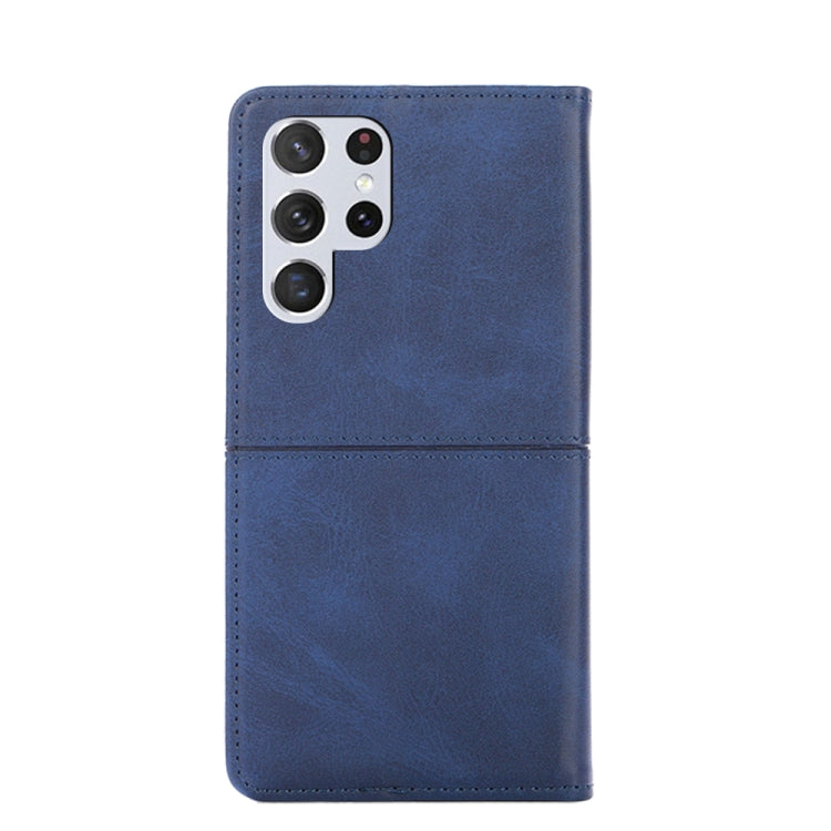 For Samsung Galaxy S21 Ultra Cow Texture Magnetic Horizontal Flip Leather Phone Case