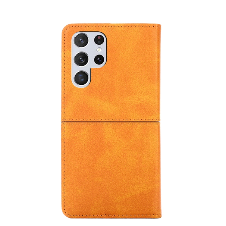 For Samsung Galaxy S21 Ultra Cow Texture Magnetic Horizontal Flip Leather Phone Case