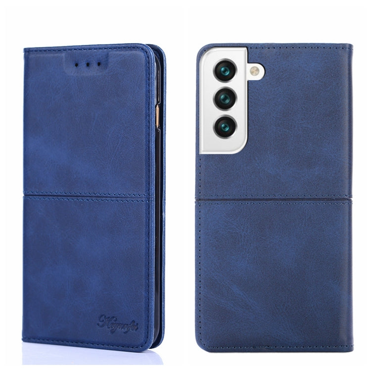 For Samsung Galaxy S22 Cow Texture Magnetic Horizontal Flip Leather Phone Case