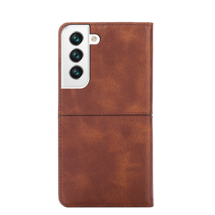 For Samsung Galaxy S22 Cow Texture Magnetic Horizontal Flip Leather Phone Case