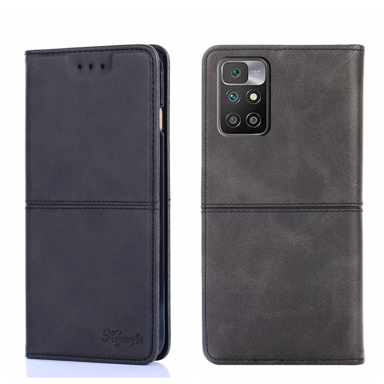 For Xiaomi Redmi 10 Cow Texture Magnetic Horizontal Flip Leather Phone Case