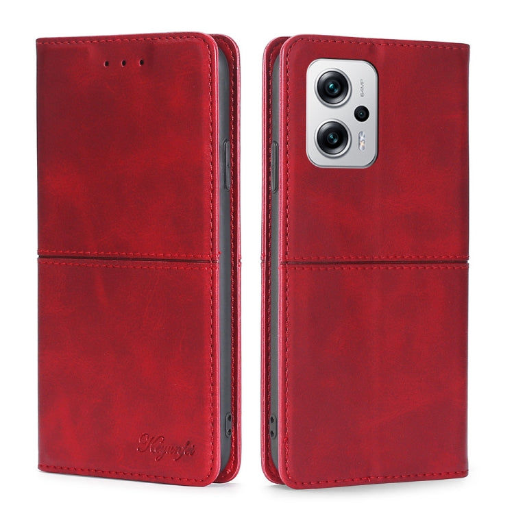 For Xiaomi Redmi Note 11T Pro 5G/Redmi Note 11T Pro+ 5G Cow Texture Magnetic Horizontal Flip Leather Phone Case