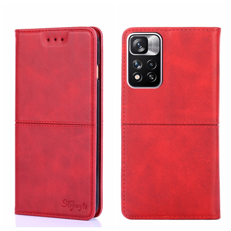 For Xiaomi Redmi Note 11 Pro 5G/Redmi Note 11 Pro+ 5G Cow Texture Magnetic Horizontal Flip Leather Phone Case