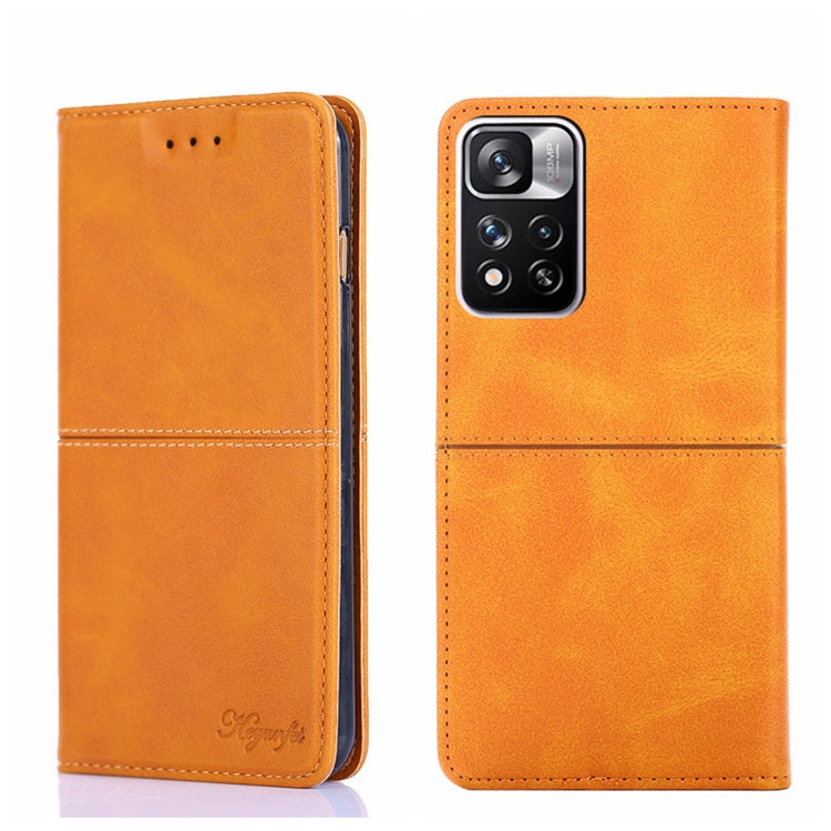 For Xiaomi Redmi Note 11 Pro 5G/Redmi Note 11 Pro+ 5G Cow Texture Magnetic Horizontal Flip Leather Phone Case