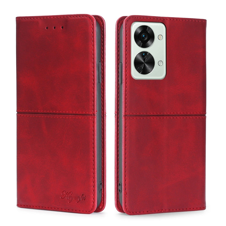 For OnePlus Nord 2T Cow Texture Magnetic Horizontal Flip Leather Phone Case