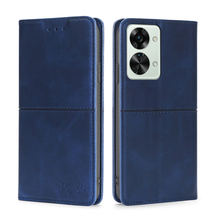 For OnePlus Nord 2T Cow Texture Magnetic Horizontal Flip Leather Phone Case