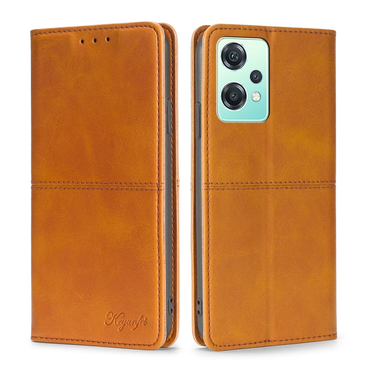 For OnePlus Nord CE 2 Lite 5G Cow Texture Magnetic Horizontal Flip Leather Phone Case