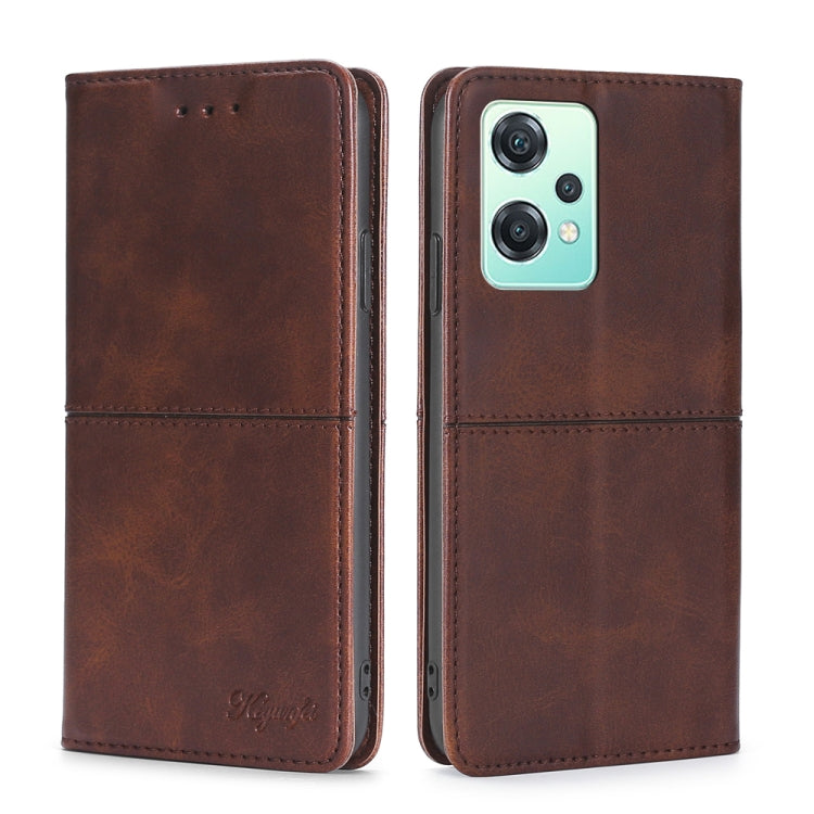 For OnePlus Nord CE 2 Lite 5G Cow Texture Magnetic Horizontal Flip Leather Phone Case