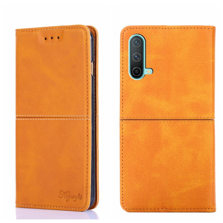 For OnePlus Nord CE 5G Cow Texture Magnetic Horizontal Flip Leather Phone Case