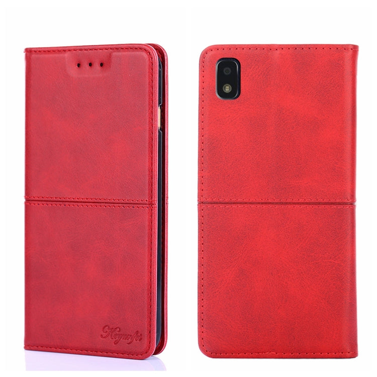 For ZTE Blade L210 Cow Texture Magnetic Horizontal Flip Leather Phone Case