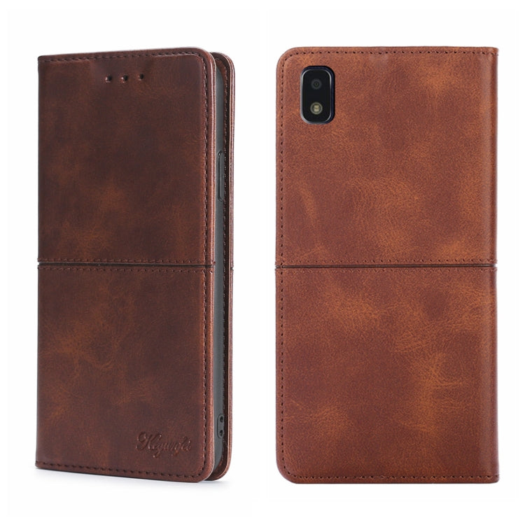 For ZTE Blade L210 Cow Texture Magnetic Horizontal Flip Leather Phone Case