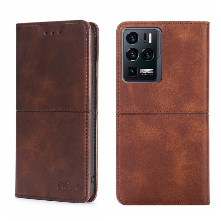 For ZTE Axon 30 Ultra Cow Texture Magnetic Horizontal Flip Leather Phone Case