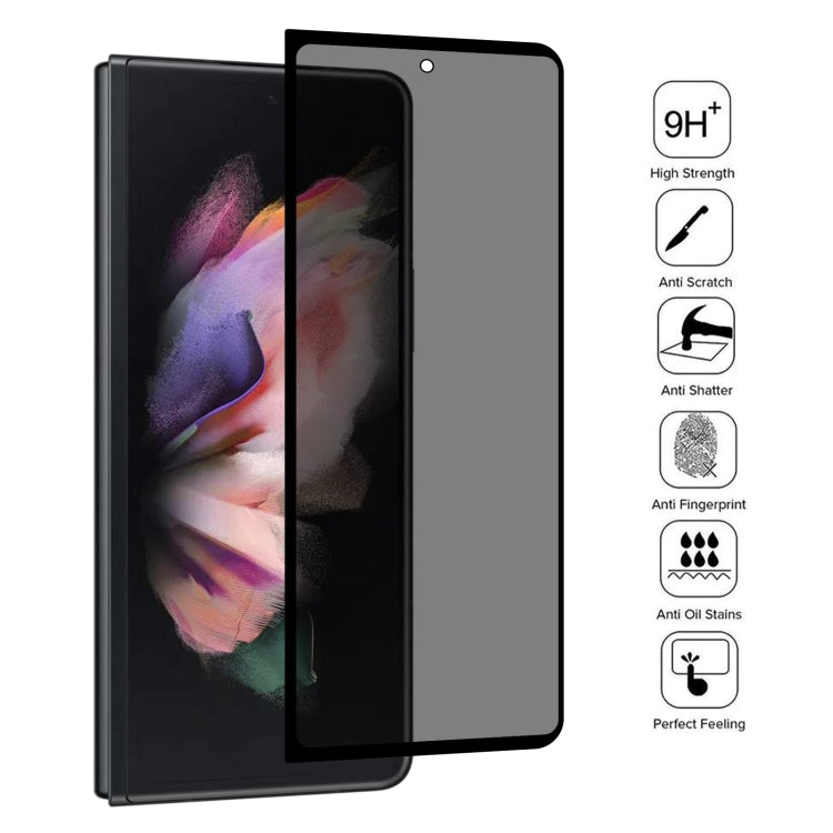 25 PCS Full Cover Anti-peeping Tempered Glass Film For Samsung Galaxy Z Fold3 5G