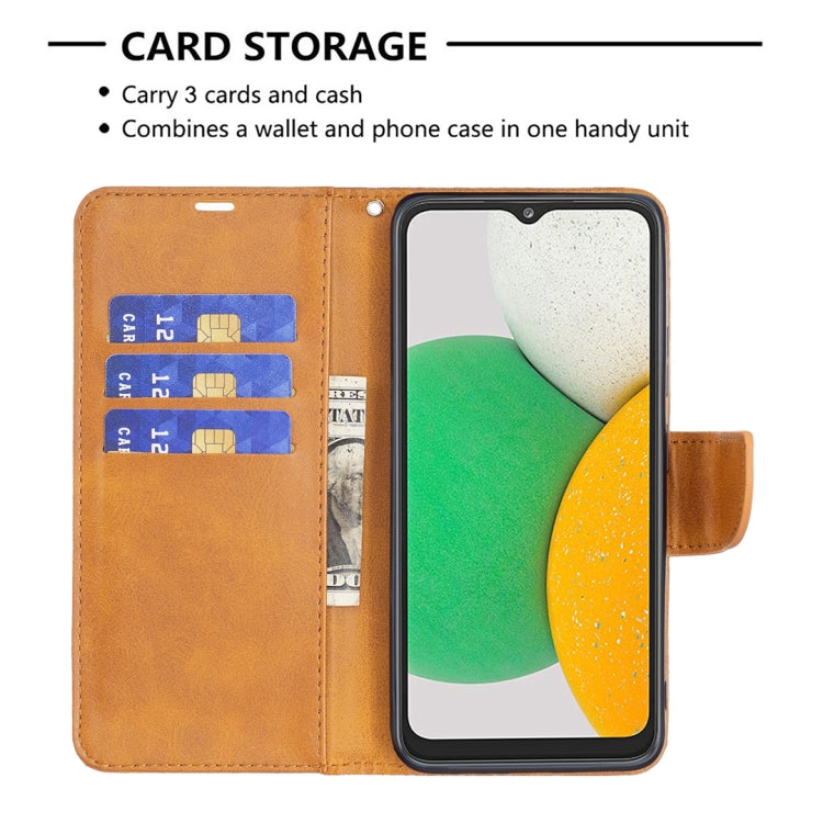 For Samsung Galaxy A03 Core Retro Lambskin Texture Leather Phone Case