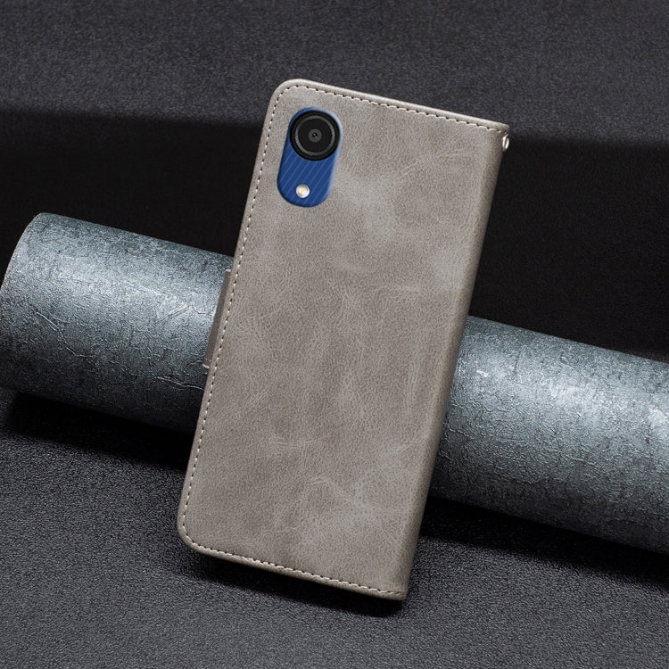 For Samsung Galaxy A03 Core Retro Lambskin Texture Leather Phone Case