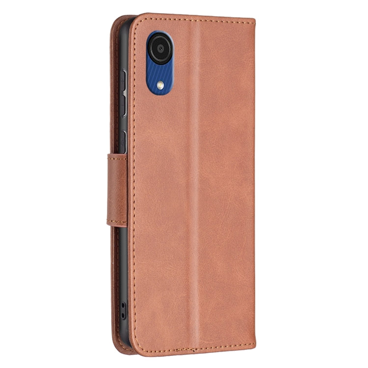 For Samsung Galaxy A03 Core Retro Lambskin Texture Leather Phone Case