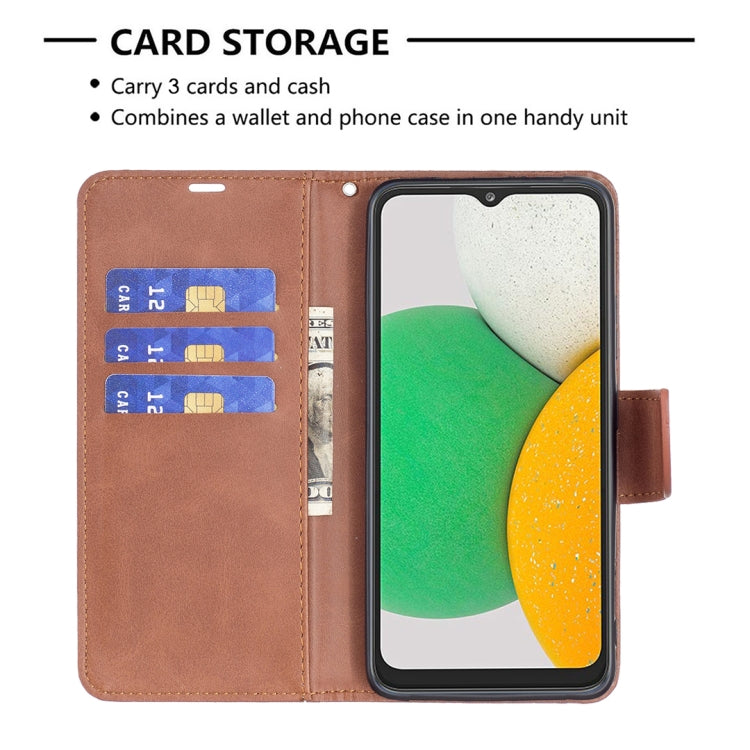 For Samsung Galaxy A03 Core Retro Lambskin Texture Leather Phone Case