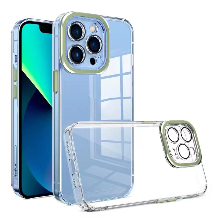 For iPhone 12 Pro TPU + Acrylic Transparent Phone Case with Lens Film