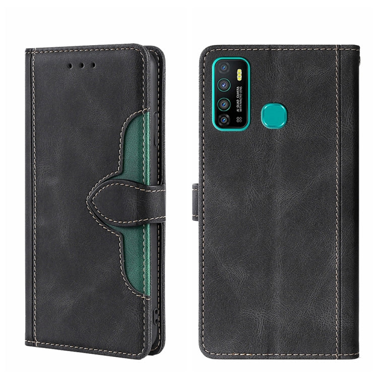 For Infinix Hot 9 / Note 7 Lite X655C Skin Feel Straw Hat Magnetic Buckle Leather Phone Case