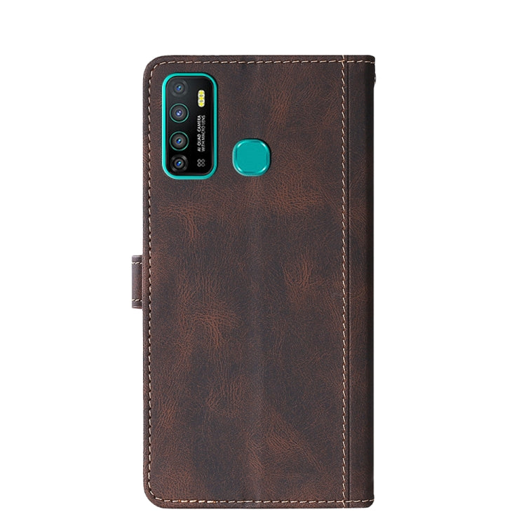 For Infinix Hot 9 / Note 7 Lite X655C Skin Feel Straw Hat Magnetic Buckle Leather Phone Case