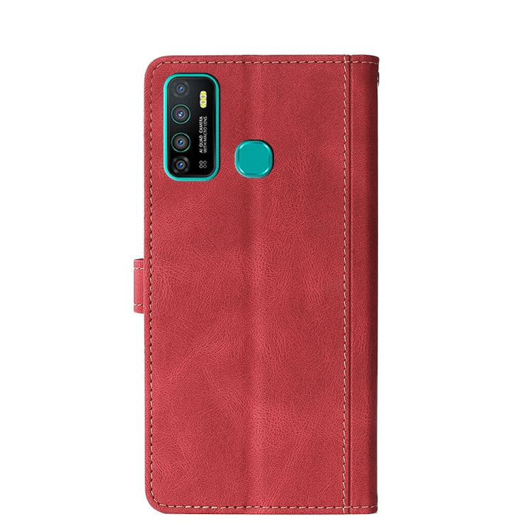 For Infinix Hot 9 / Note 7 Lite X655C Skin Feel Straw Hat Magnetic Buckle Leather Phone Case
