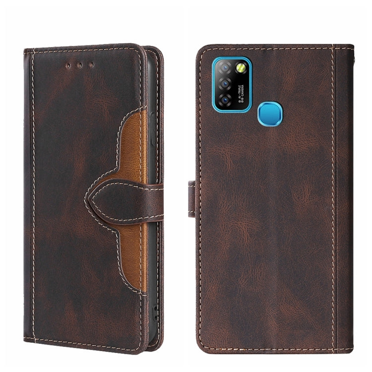 For Infinix Hot 10 Lite / Smart 5 X657 Skin Feel Straw Hat Magnetic Buckle Leather Phone Case