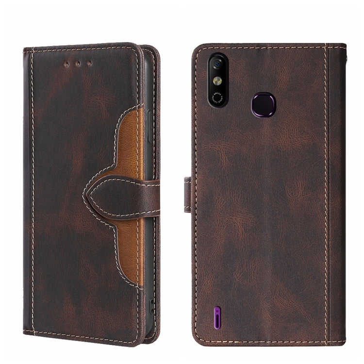 For Infinix Smart 4 X653 Skin Feel Straw Hat Magnetic Buckle Leather Phone Case