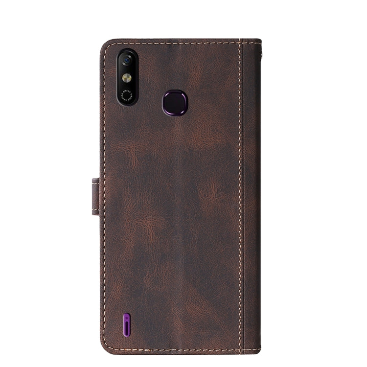 For Infinix Smart 4 X653 Skin Feel Straw Hat Magnetic Buckle Leather Phone Case