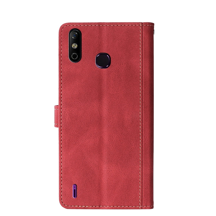 For Infinix Smart 4 X653 Skin Feel Straw Hat Magnetic Buckle Leather Phone Case