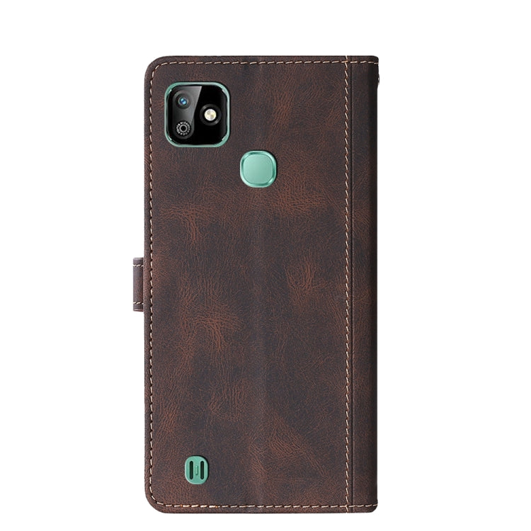 For Infinix Smart HD 2021 X612 Skin Feel Straw Hat Magnetic Buckle Leather Phone Case