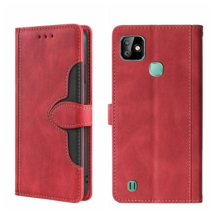 For Infinix Smart HD 2021 X612 Skin Feel Straw Hat Magnetic Buckle Leather Phone Case