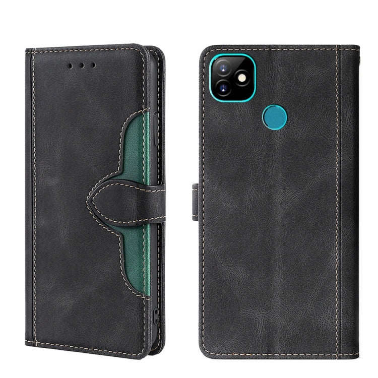 For Itel Vision 1 Skin Feel Straw Hat Magnetic Buckle Leather Phone Case