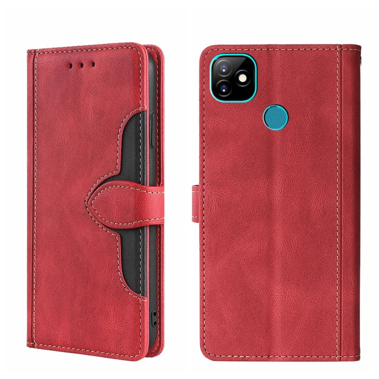 For Itel Vision 1 Skin Feel Straw Hat Magnetic Buckle Leather Phone Case