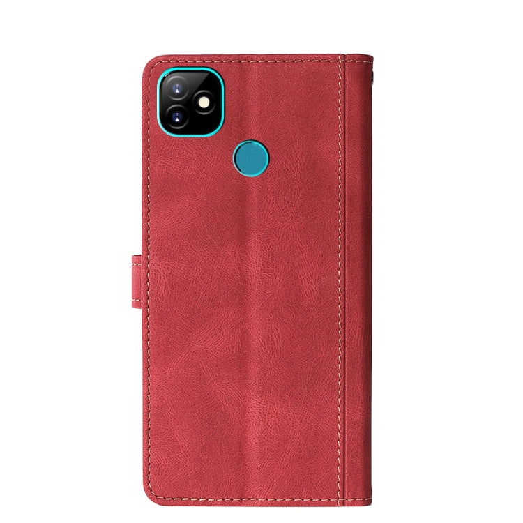 For Itel Vision 1 Skin Feel Straw Hat Magnetic Buckle Leather Phone Case