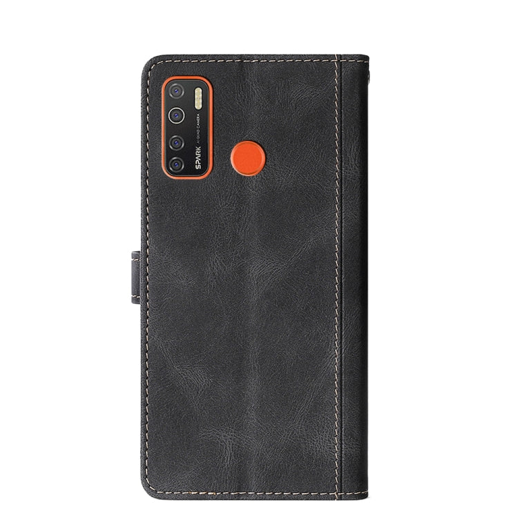 For Tecno Camon 15 / Camon 15 Air Skin Feel Straw Hat Magnetic Buckle Leather Phone Case