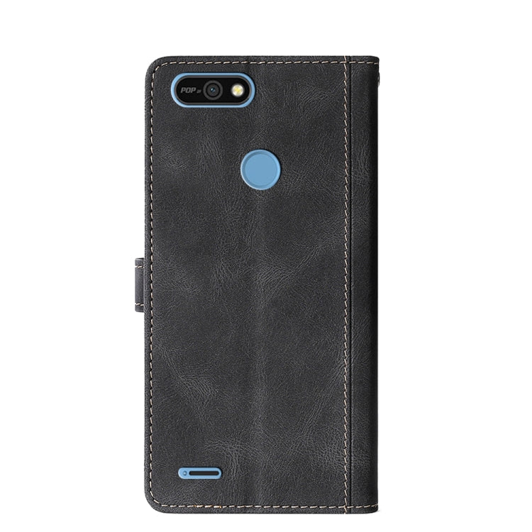 For Tecno Pop 2 / Pop 2 F / Pop 2 Pro Skin Feel Straw Hat Magnetic Buckle Leather Phone Case