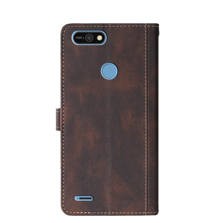 For Tecno Pop 2 / Pop 2 F / Pop 2 Pro Skin Feel Straw Hat Magnetic Buckle Leather Phone Case