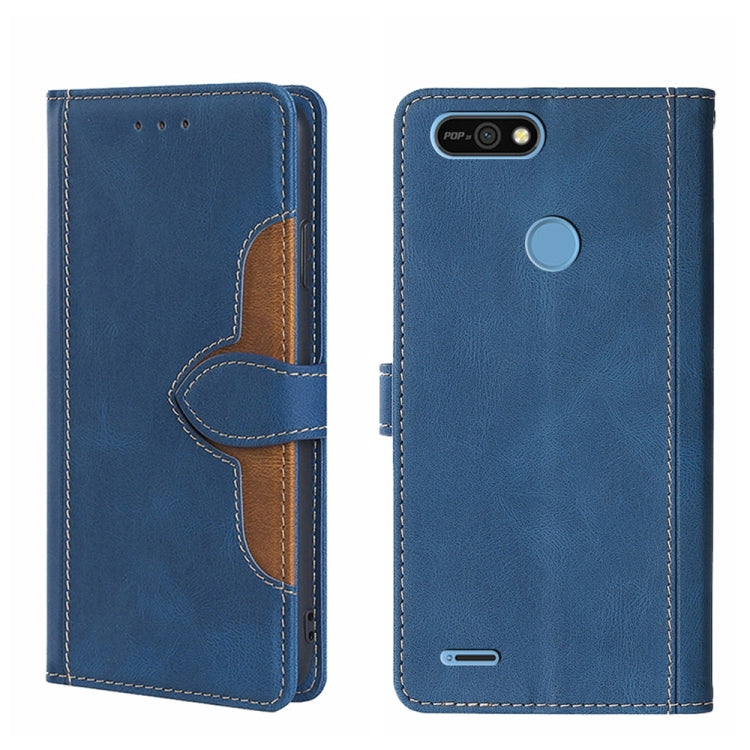 For Tecno Pop 2 / Pop 2 F / Pop 2 Pro Skin Feel Straw Hat Magnetic Buckle Leather Phone Case