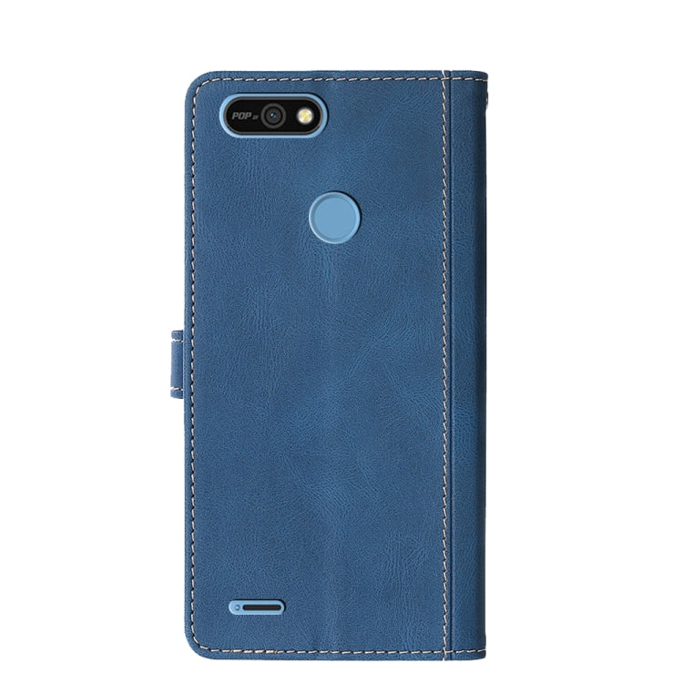 For Tecno Pop 2 / Pop 2 F / Pop 2 Pro Skin Feel Straw Hat Magnetic Buckle Leather Phone Case