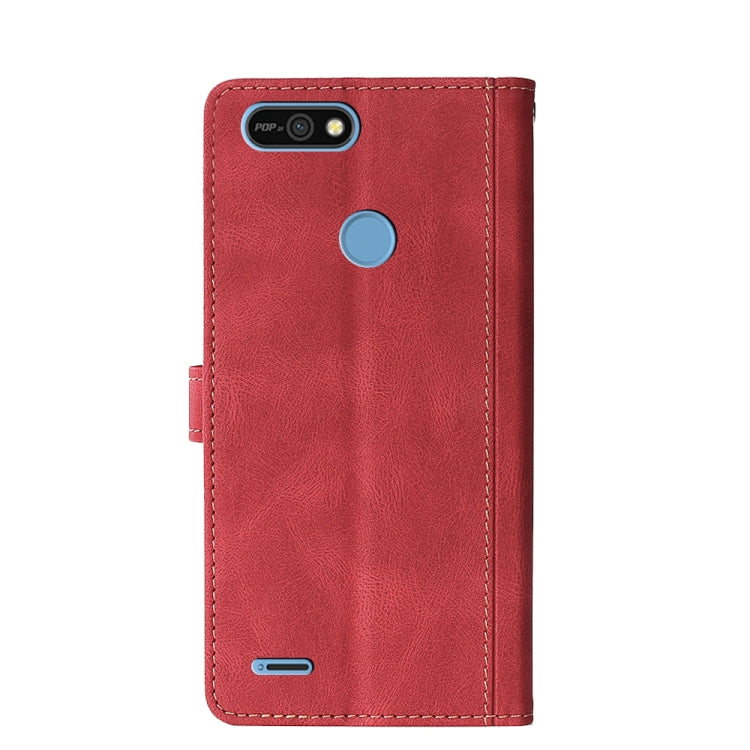 For Tecno Pop 2 / Pop 2 F / Pop 2 Pro Skin Feel Straw Hat Magnetic Buckle Leather Phone Case